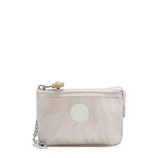 Kipling Creativity Mini Pouch Metallic Keychain Çanta Bej Rengi | TR 1112RV